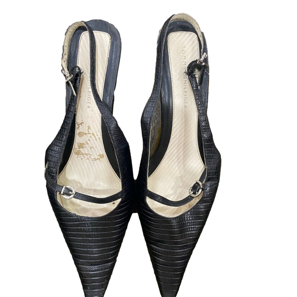 Women's Tommy Hilfiger slingback Heels, Black, Size 10M
